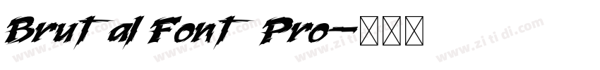 Brutal Font Pro字体转换